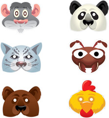 Fototapeta premium animals-mask-vector 2.eps