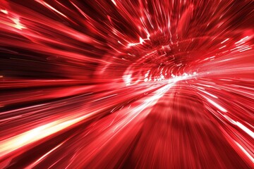 Abstract Red Light Streaks Converging at a Point