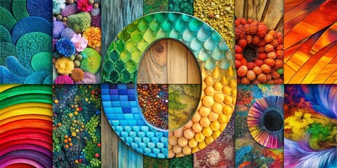 Naklejka premium Panoramic View of Number 6 - 1 in Abstract Style for Creative Visuals