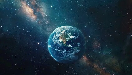 Obraz premium A stunning image of a galaxy in space, filled with bright stars