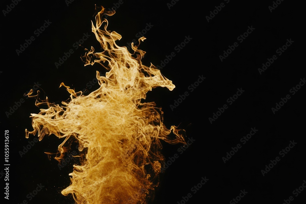 Poster fiery abstract representation of a mythical creature