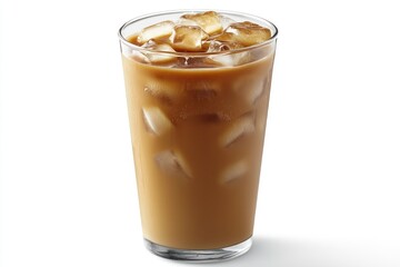 Refreshing Iced Coffee in a Clear Glass