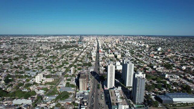 Aerial view of the city of Cordoba, Argentina. Video