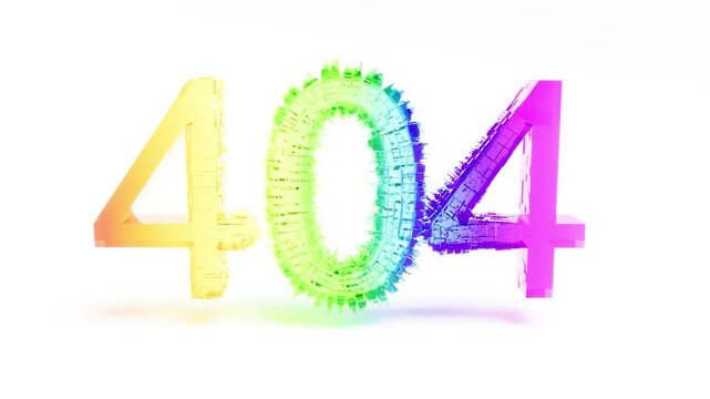 Color Text 404 error opson whet bg able to loop endless 4k