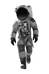Astronaut walking isolated illustration