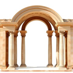 Fototapeta premium Classic column arch isolated