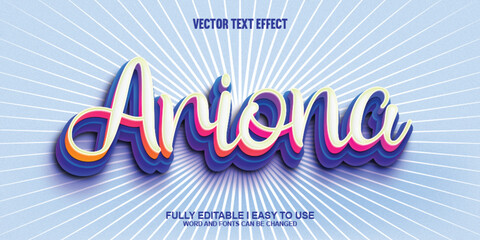 Ariona Fully Editable 3D Vector Text Effect
