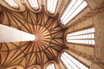 Palm tree vault of the Dominican church of the Jacobins in Toulouse