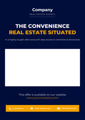Real estate house social media post, banner, and flyer template