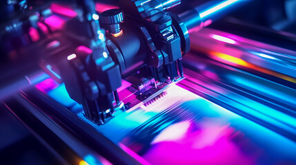 Vibrant Printing Machine in Action
