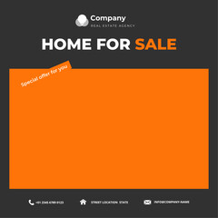 Real estate house social media post, banner, and flyer template