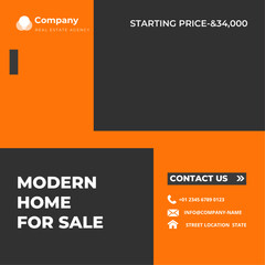Real estate house social media post, banner, and flyer template