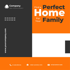 Real estate house social media post, banner, and flyer template