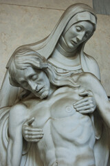 the Virgin Mary with the body of Jesus dead