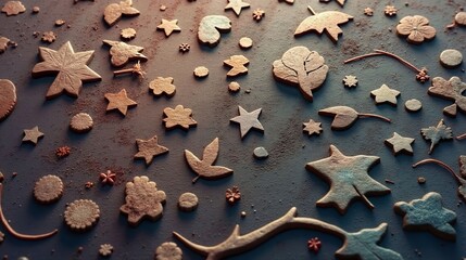 Deliciously Colorful Spread of Cookies Adorned with Icing on a Table