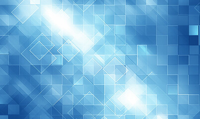 Obraz premium glass tiles abstract blue gradient glassmorphism background with glow