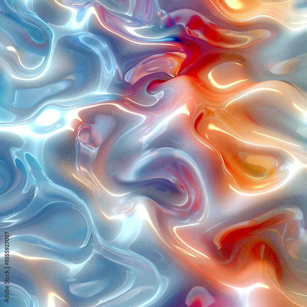 Poster a mesmerizing swirl of colorful light and shadow in a vibrant abstract design