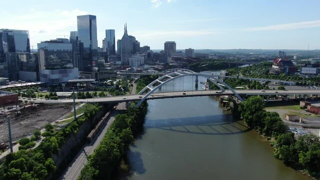 Nashville Tennessee CMA Fest scenic aerial view
