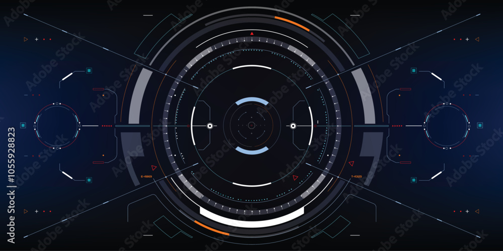 Aufkleber hud futuristic white modern concept system technology simulation design. ui, gui display for game, d