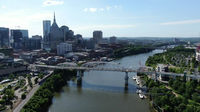 Nashville Tennessee CMA Fest scenic aerial view