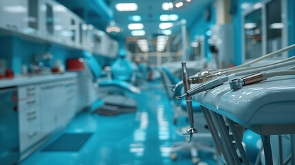 Modern equipment in the dental room, medical equipment for dentists