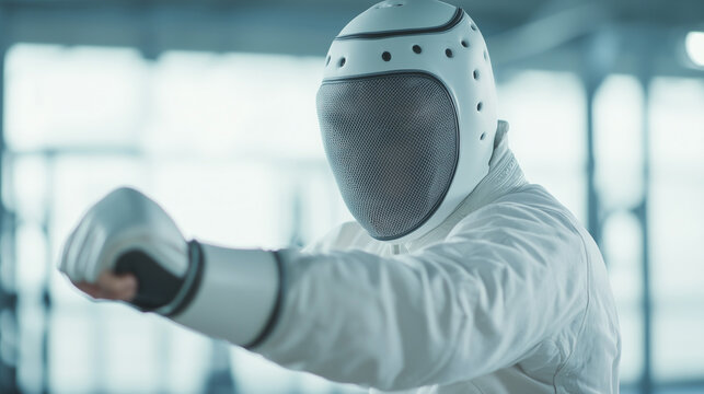 Self Defense Training in Gym with Enthusiast in Protective Gear