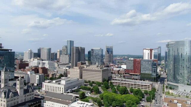 Nashville Tennessee CMA Fest scenic aerial view