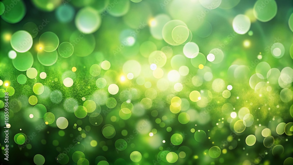 Poster Soft Green Abstract Background with Bokeh Effect for Calm and Relaxing Atmosphere