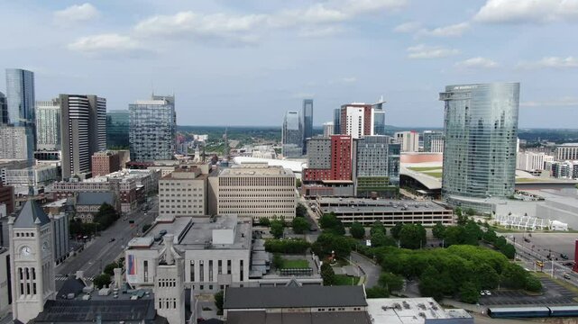 Nashville Tennessee CMA Fest scenic aerial view