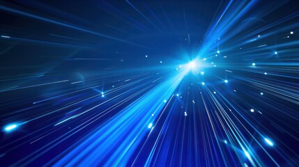 Abstract Blue Light Trails