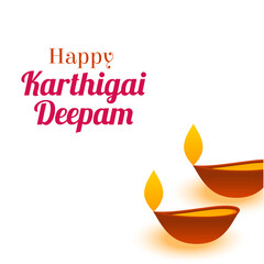 Minimal style Karthigai deepam greeting banner