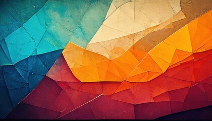 Vibrant abstract art with bold colors blending together in a captivating display.