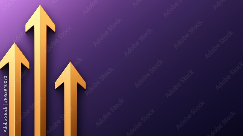 Poster dynamic growth exploring the significance of upward arrows in business and progress representation