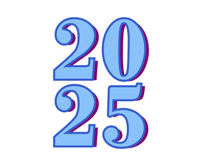 2025 Happy New Year Purple And Blue Design Elegant Abstract Vector Illustration