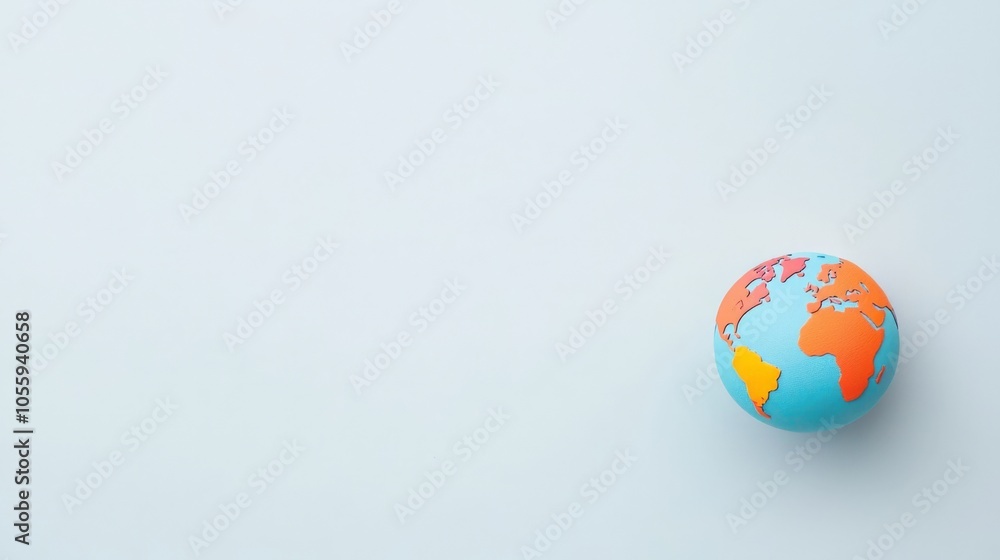 Poster exploring global connections a colorful representation of our planet in a modern world context