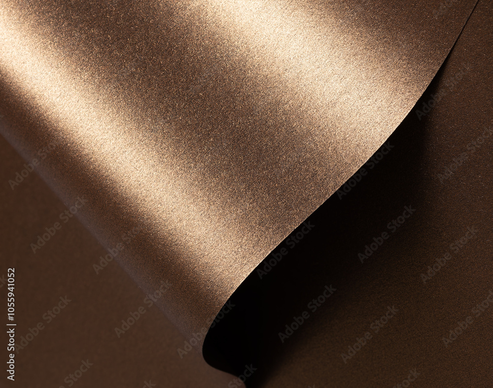 Poster Glossy abstract background with a warm, shimmering glow and elegant sparkle, Mocha Mousse color of year 2025