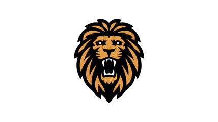Bold Lion Head Emblem Symbolizing Strength and Power 