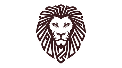 Majestic Lion Head Vector Illustration in Black and White illustration 