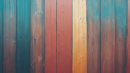 Obraz premium Colorful wooden wall with vertical stripes