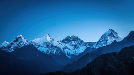 Fototapeta premium Majestic Snowy Mountain Range