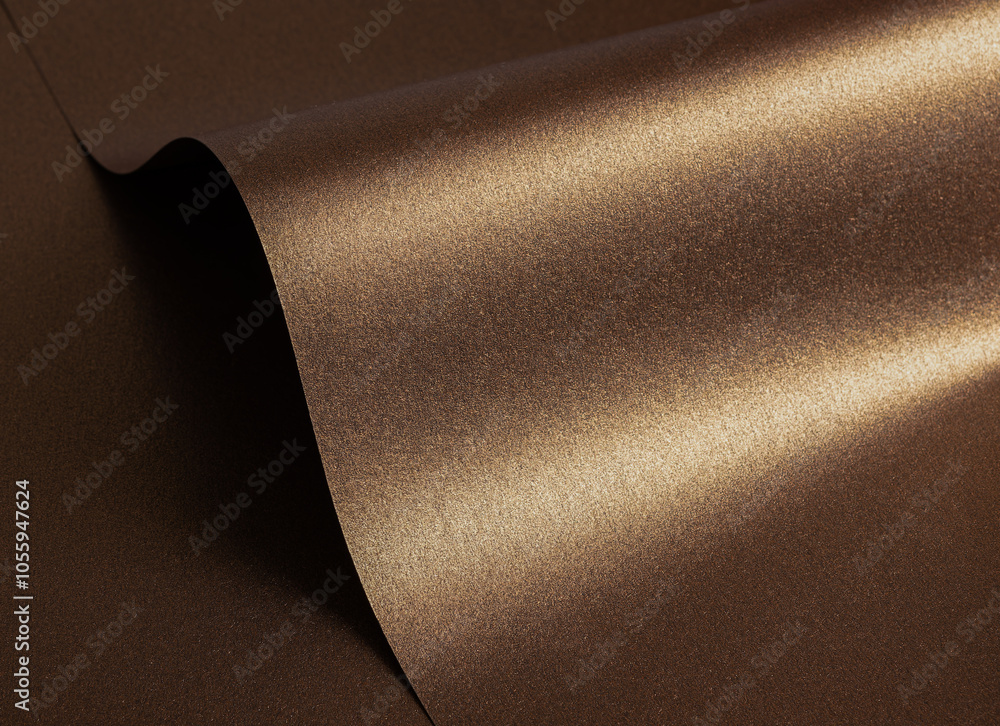 Poster glossy brown background with a shimmering, glittery texture, radiating an elegant glow and subtle
