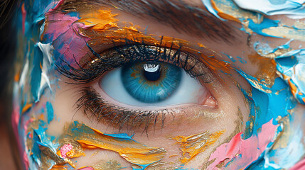 child with painted face