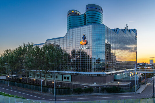 Utrecht, The Netherlands, 27.10.2024, Headquarters of Rabobank at skyscraper known as Rabotoren