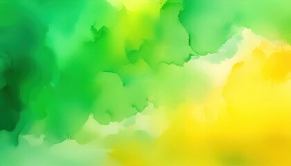 Obraz premium Vibrant abstract watercolor background with green and yellow hues, perfect for creative projects.