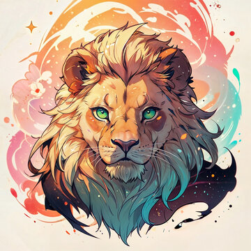 leone colorato