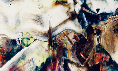 Abstract background art . Ethnic pattern. Mixtures of oil paint. Trendy hand painting canvas. Wall decor and Wall art prints Idea. 3D Texture. Art object