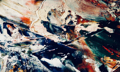 Abstract background art . Ethnic pattern. Mixtures of oil paint. Trendy hand painting canvas. Wall decor and Wall art prints Idea. 3D Texture. Art object