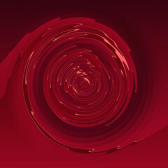 Gradient background top and bottom center dark red and chocolate color water waves wallpaper circle