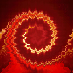 Gradient background top and bottom center dark red and light red yellow  color compane wave wallpaper circle