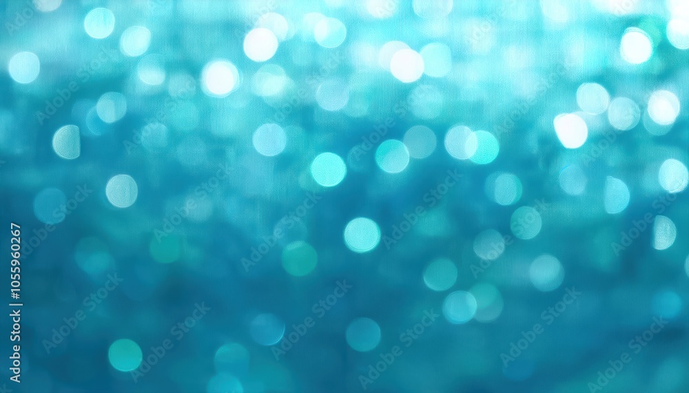 Wall mural shimmering blue bokeh background with soft light effects for artistic and creative purposes.